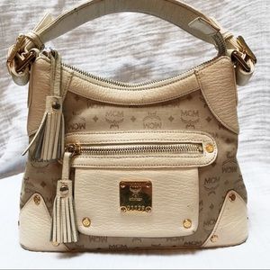 (VTG) MCM Logo Shoulder Bag - Small